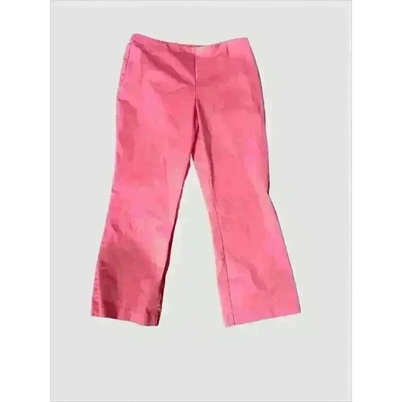 Sigrid Olsen Pants - SIGRID OLSEN Sport Cropped Pants Women’s 14 Pink side zip closure